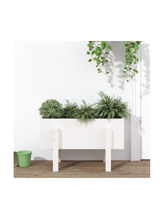 vidaXL Planter Box 62x38cm Alb 825178