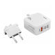 Moxom Moxom GaN Wireless Charger with USB-A Port and 2 USB-C Output Ports 65W Quick Charge 2.0 White