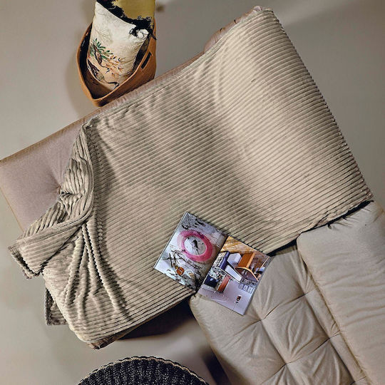 Kentia Sergio Ριχτάρι Διθέσιου Καναπέ Fleece 180x250εκ. 26 Beige 000072916
