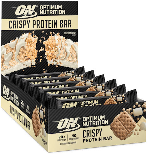 Optimum Nutrition Crispy Riegel mit 20gr Protein & Geschmack Marshmallow 10x65gr