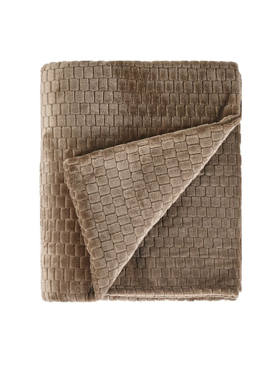 Kentia Harlow Three-Seater Sofa Throw 180x280cm 04 Brown