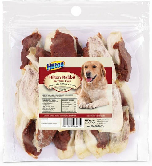 Hilton Treat for Puppies Ear Small Breeds Gluten Free from Rabbit 500gr