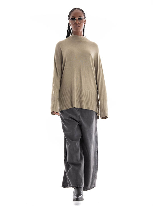 Only Women's Long Sleeve Pullover Khaki