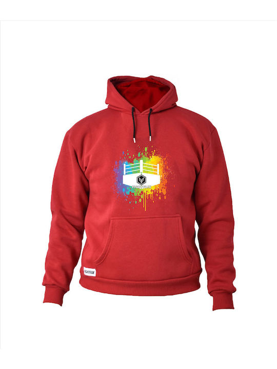 FightFlix Kinder Sweatshirt mit Kapuze Rot