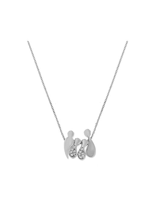 Ioannis Kosmima Necklace Family from Silver with Zircon