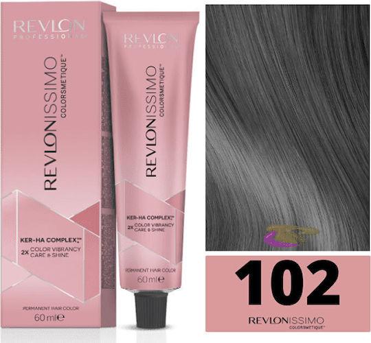 Revlon Revlonissimo Colorsmetique Satinescent Hair Dye 102 Smoked Silver 60ml