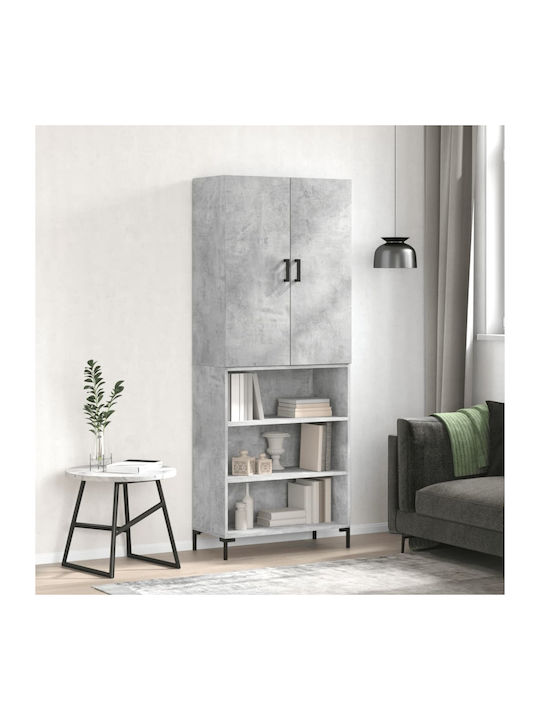 Bibliotecă Gri 69.5x34x180cm