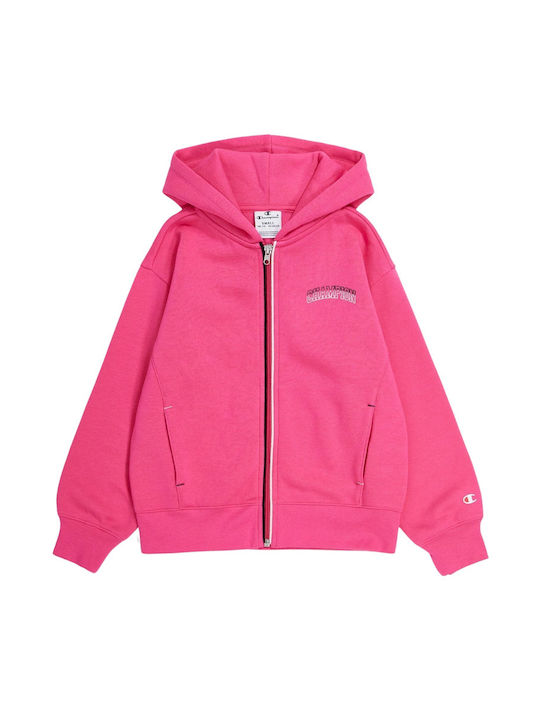 Champion Girls Hooded Cardigan with Zipper Pink