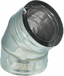 Technometal Chimney Corner Pipe Inox 150mm Silver