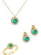 Ioannis Kosmima Set with Necklace from Gold 14K with Stones