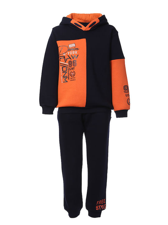 Matoufrance Kids Sweatpants Set Orange 2pcs