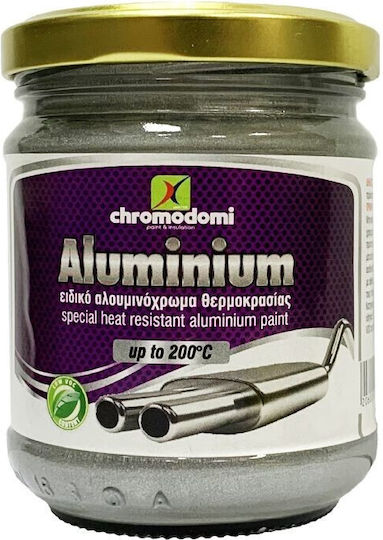 Χρωμοδομή Χρώμα Υψηλής Θερμοκρασίας Νερού Aluminium 0.18lt Ασημί