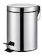 Bormann Metallic Toilet Bin 5lt Silver