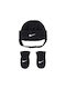 Nike Nan Swoosh Kids Beanie Set with Gloves Fleece Black for Newborn