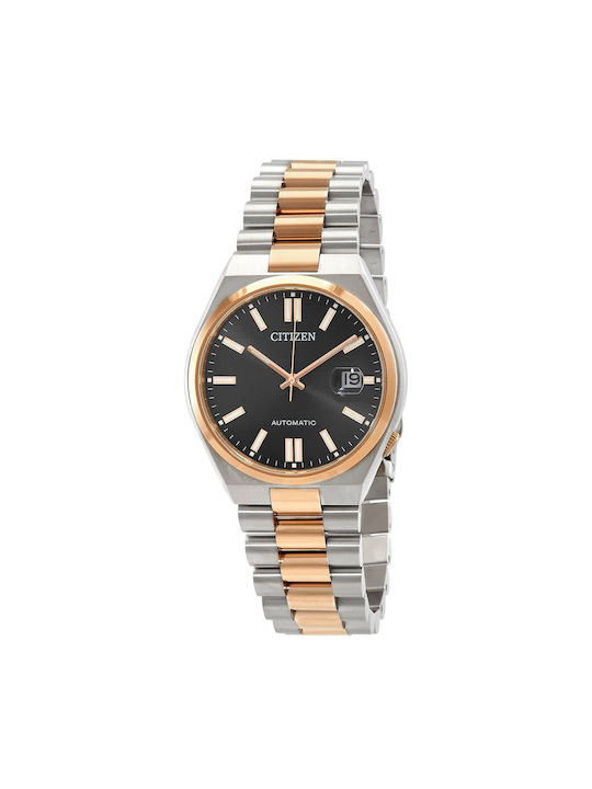 Citizen Two-tone Watch Automatic with Black Metal Bracelet