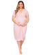 Angel's Secret Nightgown for Maternity Hospital & Breastfeeding Pink