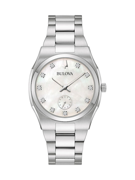 Bulova Women's Watch 34mm Battery with Grey Stainless Steel Strap