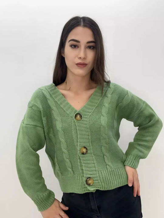 Volumex Women's Knitted Cardigan Green