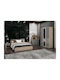 Set de Dormitor Verona High Gri cu Saltea 160x200buc 4buc