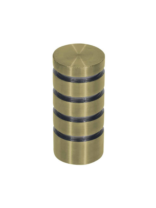 Das Home 2511 Curtain wood end made of Metal Brass 2pcs