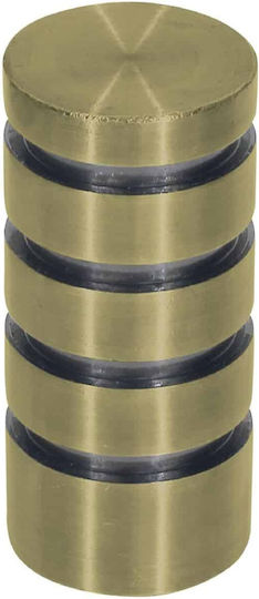 Das Home 2511 Curtain wood end made of Metal Brass 2pcs