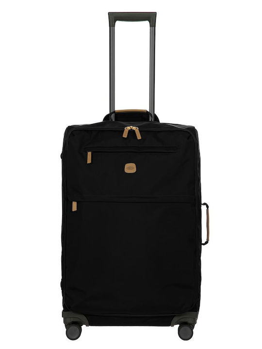 Bric's Milano Großer Stoff-Reisekoffer Ocean Schwarz mit 4 Rädern Höhe 71cm