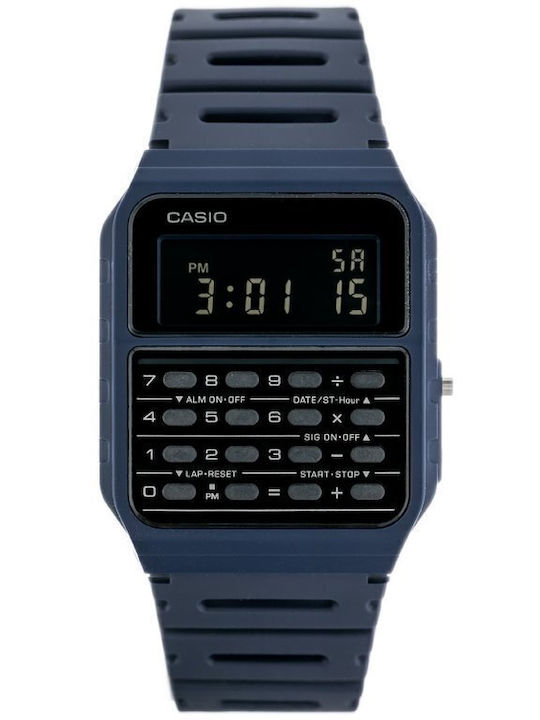 Casio Vintage Edgy Digital Herrenuhr 12mm Batterie mit Metallarmband