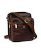 Leder Herrentasche Schulter / Crossbody Braun