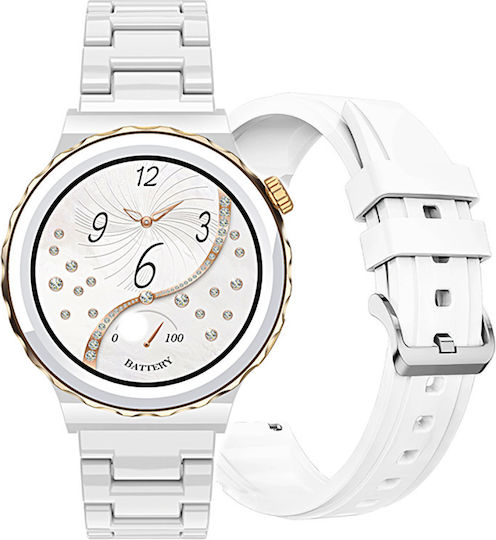 Rubicon SR038D Smartwatch mit Pulsmesser (Weiß)