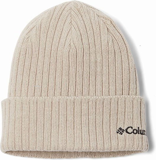 Watch Cap Beanie Unisex Σκούφος Πλεκτός σε Μπεζ χρώμα