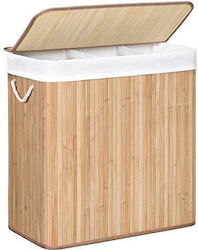 Songmics Кошница За Пране Бамбукова Сгъваема 150л 60x40x61.5см Бежова