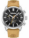 Timberland Henniker Ii Ανδρικό Ρολόι 46mm Μπαταρίας με Καφέ Δερμάτινο Λουράκι