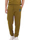 Franklin & Marshall Men's Fleece Sweatpants with Rubber Khaki