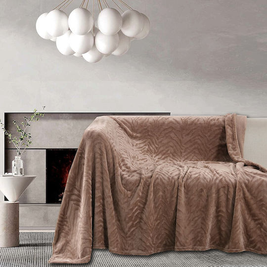 Melinen Darby Ριχτάρι Διθέσιου Καναπέ Ζακάρ 170x250εκ. Mocca