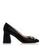 Patent Leather Black Medium Heels