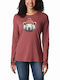 Hidden Haven Women's Blouse Cotton Long Sleeve Burgundy
