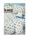 Saint Clair Sheet Set Single with Elastic Band Cotton Blue 100x200cm 3pcs