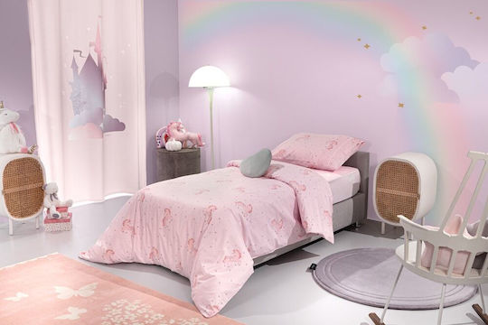 Saint Clair Bettwäsche-Set Einzel Baumwolle Pinto Pinky 165x250cm 3Stück