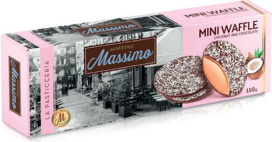 Maestro Massimo Vafe Mini Waﬀels Ciocolată și Nucă De Cocos 110gr