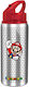 Enarxis Kids Aluminium Water Bottle Set Super Mario Silver 710ml