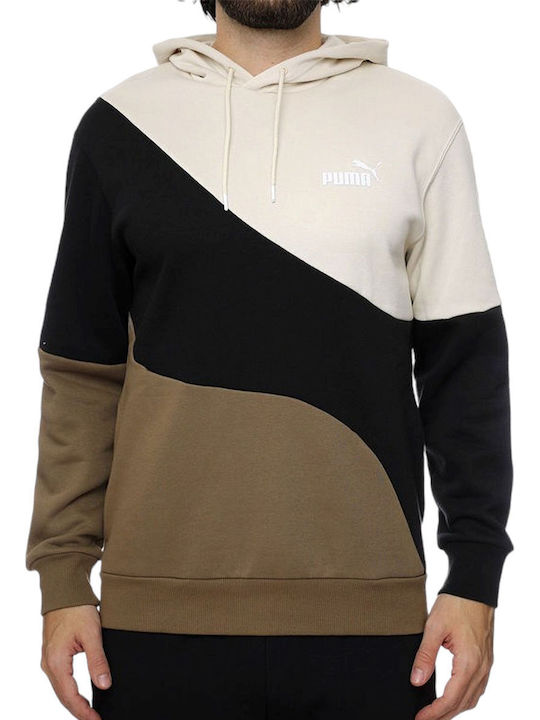 PUMA Power Φούτερ Πολύχρωμο με Κουκούλα