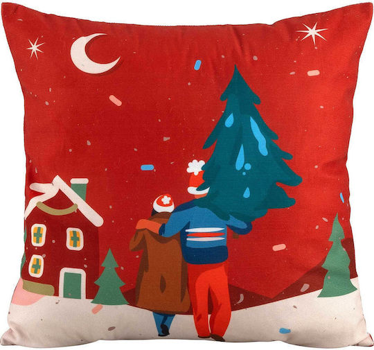 Madi Christmas Decorative Pillow Square Red 45x45cm