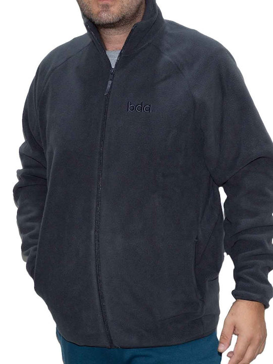 Body Action Ανδρική Ζακέτα Fleece Γκρι