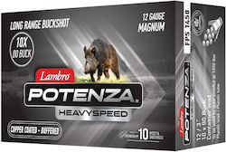 Lambro Cartridges Δράμια Lambro Potenza Heavyspeed Magnum 10x9.1mm 10Schrot 10Stück Lambro Cartridges Δράμια Lambro Potenza Heavyspeed Magnum 10x9.1mm 10Schrot 10Stück