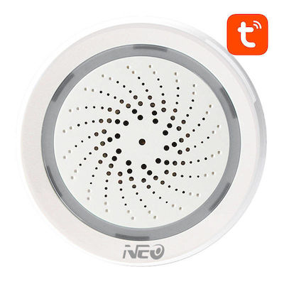 NEO Wi-Fi Alarm Siren Baterie Outdoor 100dB 5V with Alb Light 3x6.5cm