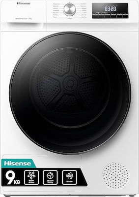 Hisense Στεγνωτήριο 9kg A++ με Αντλία Θερμότητας