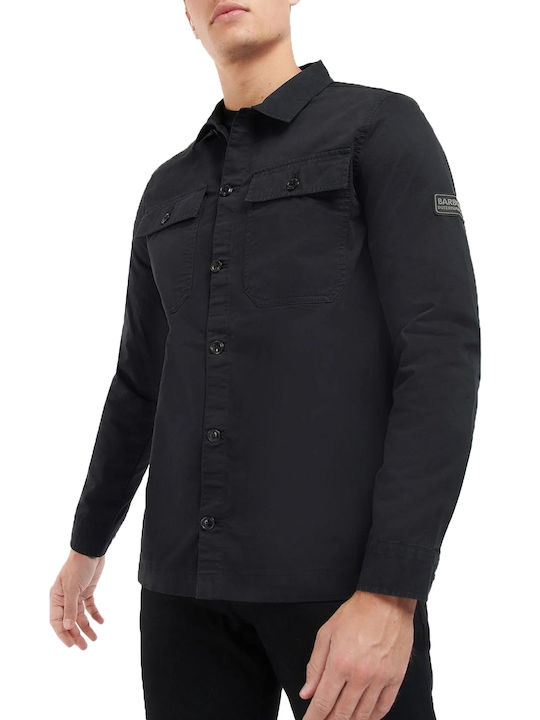 Barbour Men's Shirt Overshirt Long Sleeve Cotton Black