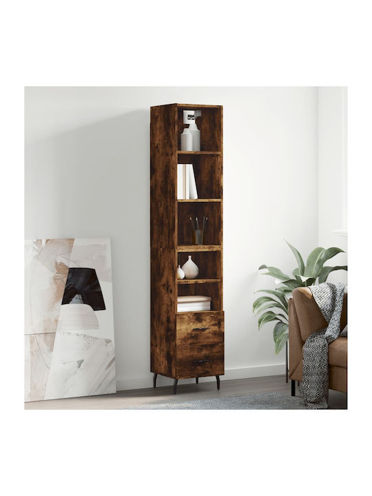 Schrank Boden Smoky Oak 34.5x34x180cm