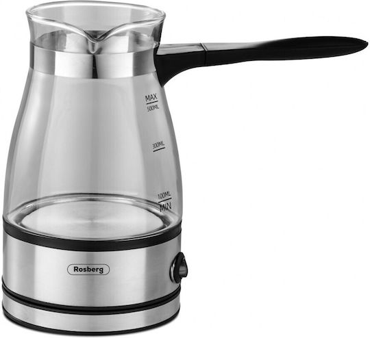 Rosberg Ηλεκτρικό Μπρίκι 600W με Χωρητικότητα 500ml Inox