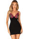 Obsessive Sommer Damen Nachthemd Schwarz Rosenty